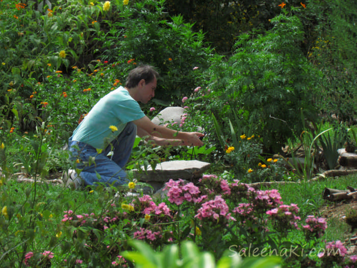 Marimar Hunting Butterflies in Belf Garden