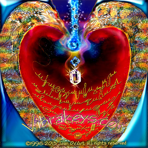 VK38 Sacred HeartGate is one of the most valuable lessons I have remembered in all my years. The heart space is not just a physical space inside a physical heart. It is physical and energetic. The "Whole Heart" is a vast experience! There is so much to explore inside each of your own hearts. It teaches us where to place our focus, on our own point of singularity, to have full access to every where, every when and every thing in creation. I recommend all your journeys begin here. This is where you find your own true counsel. This is where "inter-species, inter-cultural" communications occur. From here you cross all the language barriers. It is here where we all speak a universal language of love. It is through this tiny little sacred space we are safe to move into relation with ALL of Creation. This is the launching place into a new reality, as you cross the event horizon into a higher dimensional experience that enriches your life! I encourage you to live your life here. It is one of my all time favorites. Even after years I still love staring into this design and the way it makes me feel. It is absolutely stunning as a 13x13" Archival Art Print. Vibrakeys are Art that does something positive for you or your home environment. Visit here to learn more & purchase: www.vibrakeys.com/vkgallery/VK38-detail.html