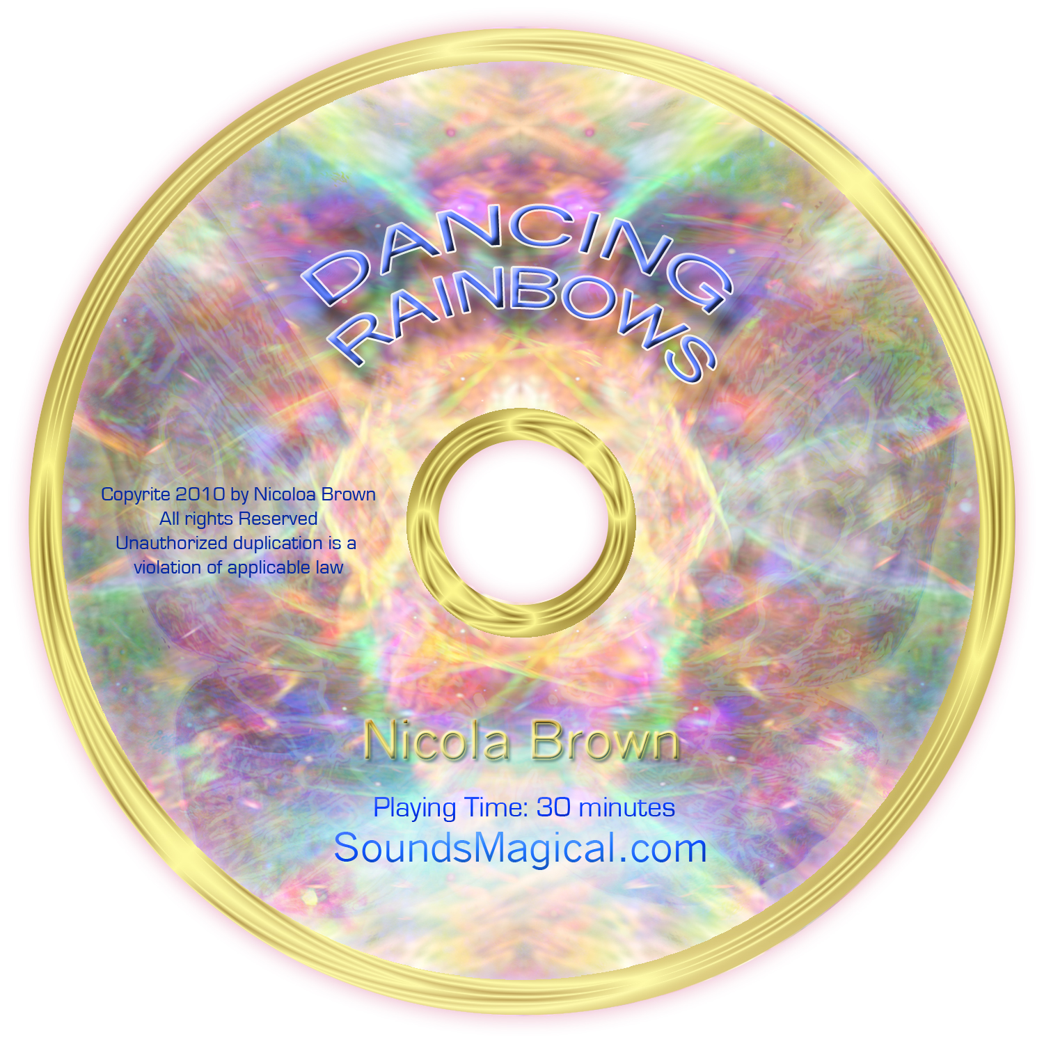 Daincing Rainbows-CD Label designed by Saleena Ki